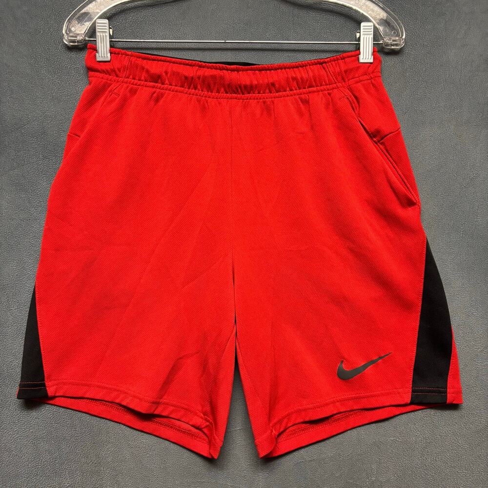 Nike Dri-Fit Red Black Shorts Men’s Small Standard Fit Athletic Training Y2K
